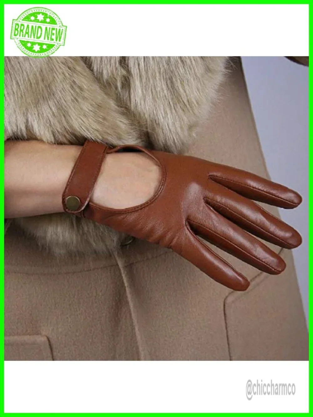 Genuine Sheepskin Leather Driving Gloves Touchscreen Motorcycle Cosplay